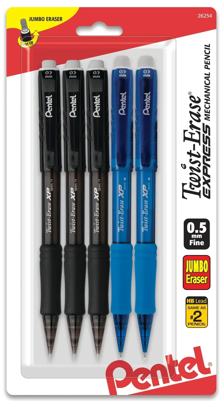 Pentel Twist-Erase EXPRESS 0.5 mm ×5