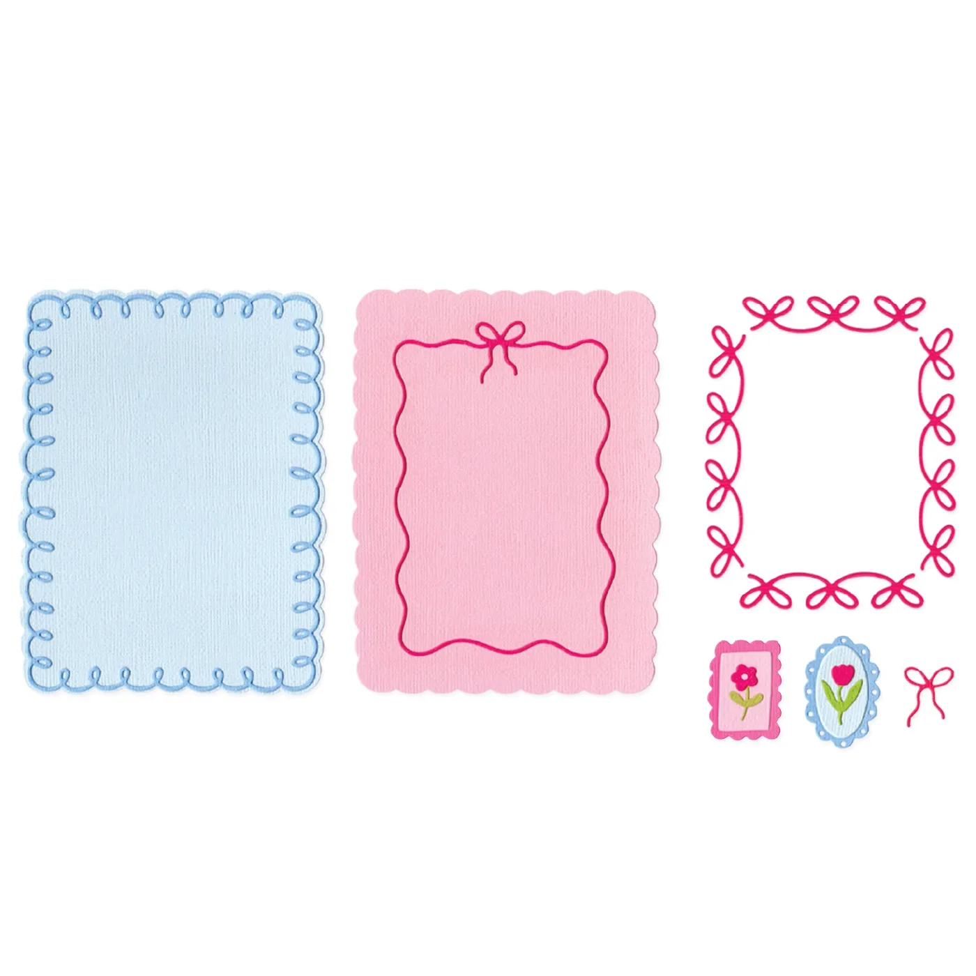 Sizzix Thinlits Die Set 12PK - Loops, Bows & Frames by Letters by Shells