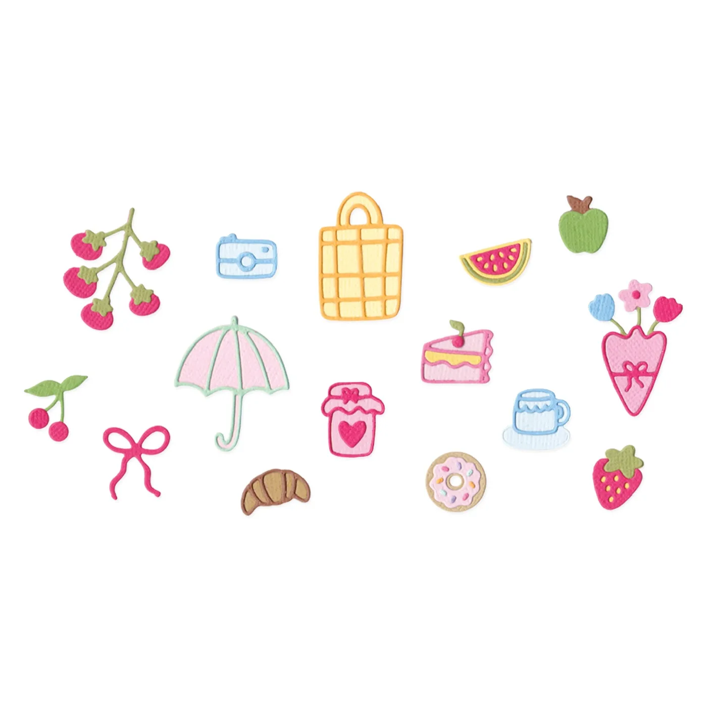 Sizzix Thinlits Die Set 18PK - Picnic Treats by Letters by Shells