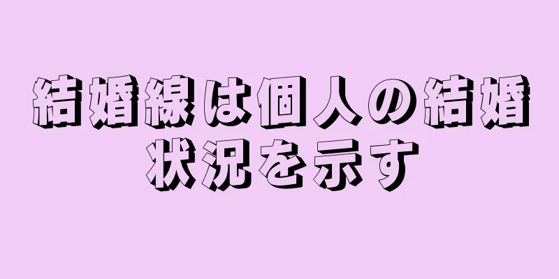 結婚線は個人の結婚状況を示す