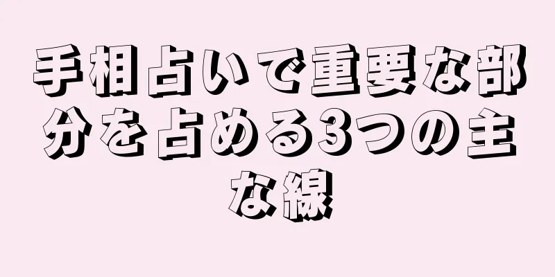 手相占いで重要な部分を占める3つの主な線