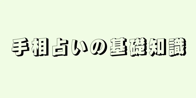 手相占いの基礎知識