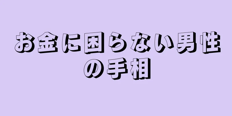 お金に困らない男性の手相