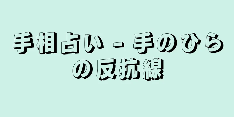 手相占い - 手のひらの反抗線