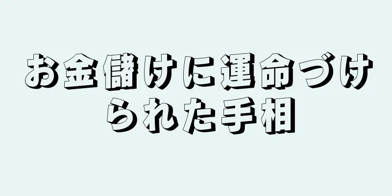 お金儲けに運命づけられた手相