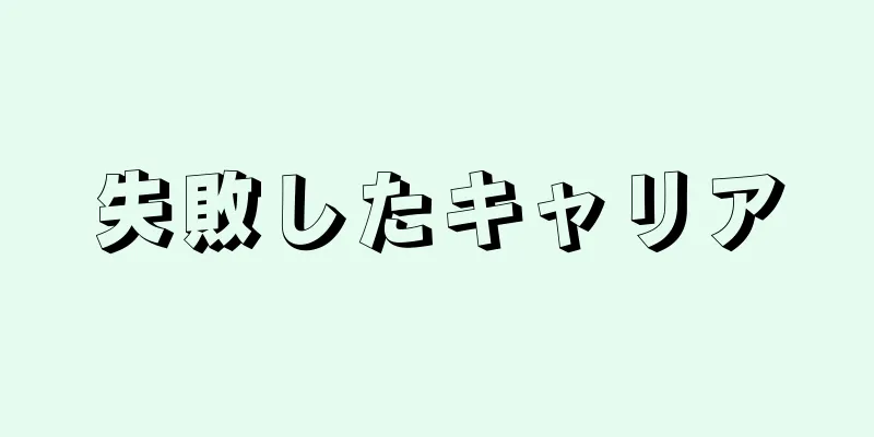 失敗したキャリア