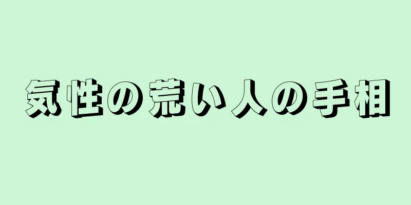 気性の荒い人の手相