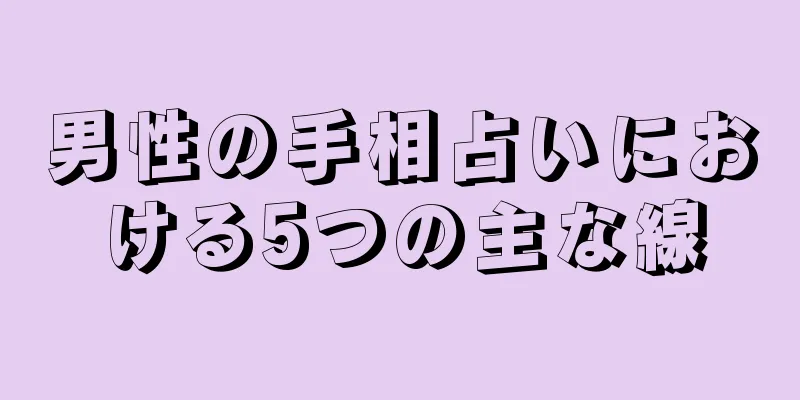 男性の手相占いにおける5つの主な線