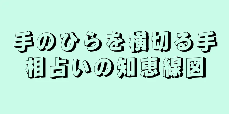 手のひらを横切る手相占いの知恵線図