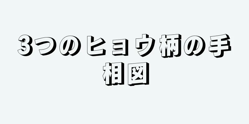 3つのヒョウ柄の手相図