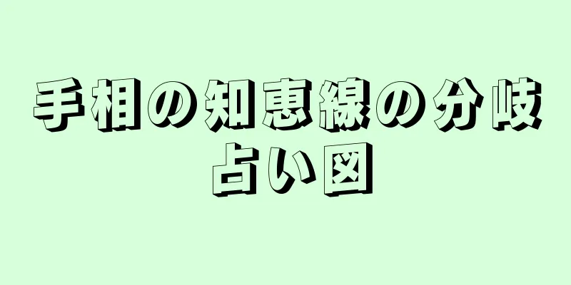 手相の知恵線の分岐占い図