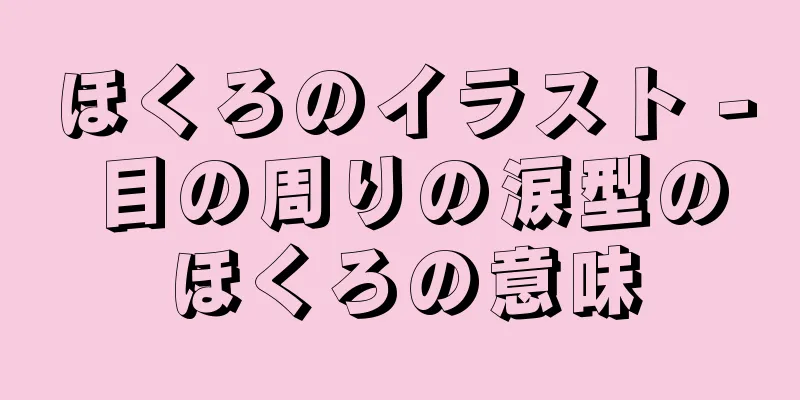 ほくろのイラスト - 目の周りの涙型のほくろの意味