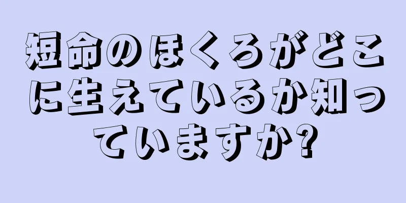 短命のほくろがどこに生えているか知っていますか?