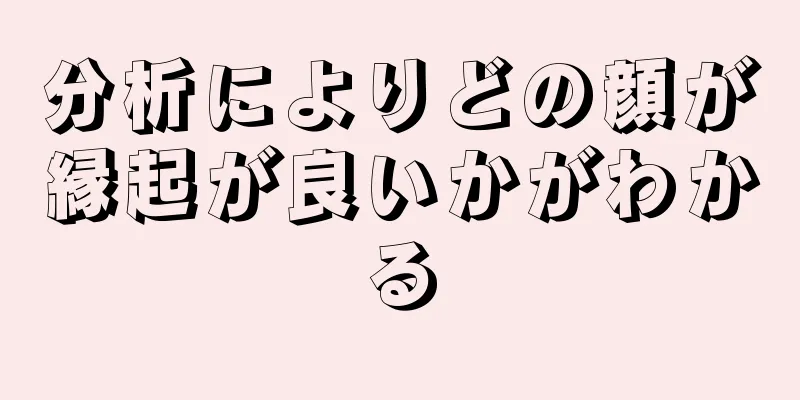 分析によりどの顔が縁起が良いかがわかる