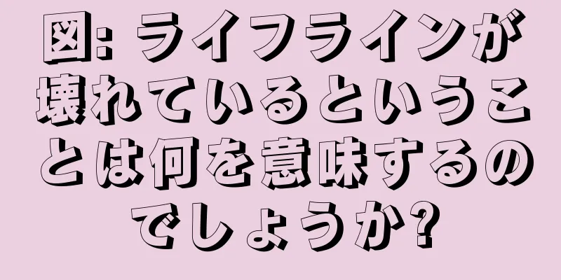 図: ライフラインが壊れているということは何を意味するのでしょうか?