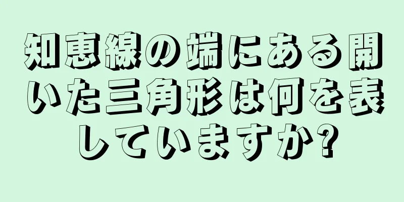 知恵線の端にある開いた三角形は何を表していますか?