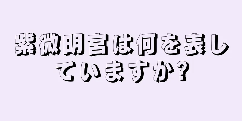 紫微明宮は何を表していますか?