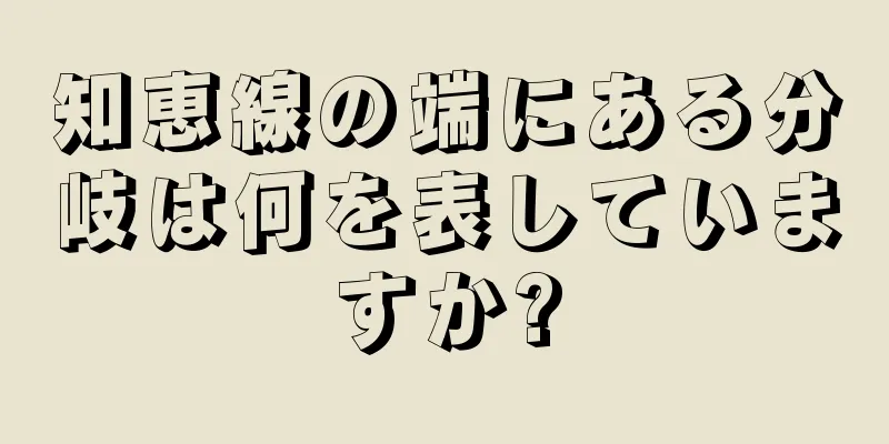 知恵線の端にある分岐は何を表していますか?