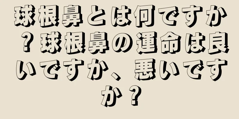 球根鼻とは何ですか？球根鼻の運命は良いですか、悪いですか？