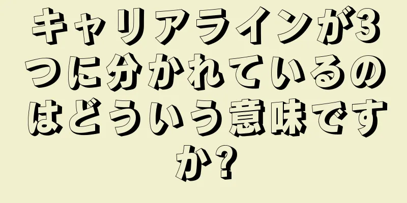 キャリアラインが3つに分かれているのはどういう意味ですか?