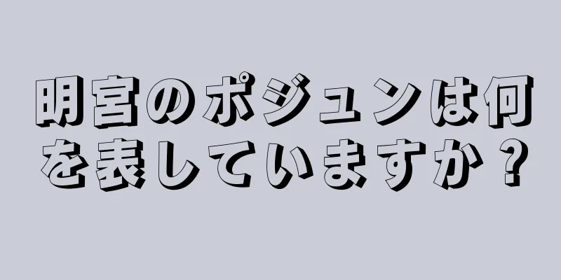 明宮のポジュンは何を表していますか？