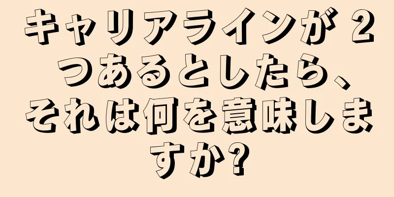 キャリアラインが 2 つあるとしたら、それは何を意味しますか?