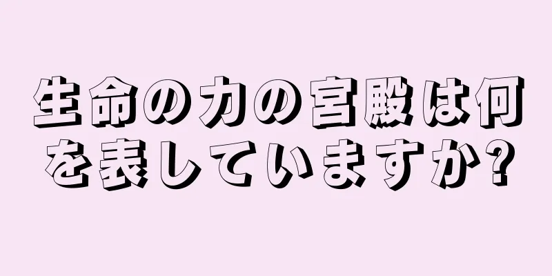 生命の力の宮殿は何を表していますか?