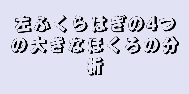 左ふくらはぎの4つの大きなほくろの分析