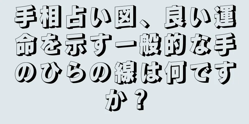 手相占い図、良い運命を示す一般的な手のひらの線は何ですか？