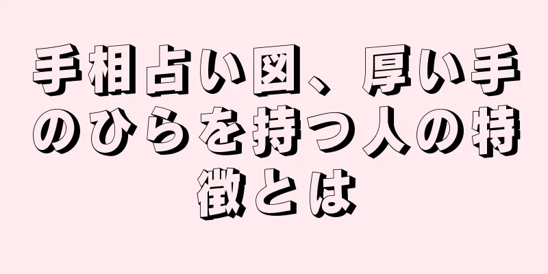 手相占い図、厚い手のひらを持つ人の特徴とは