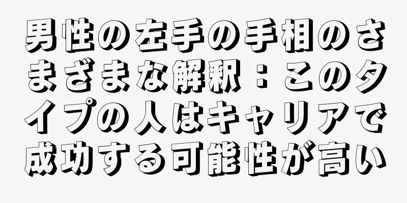 男性の左手の手相のさまざまな解釈：このタイプの人はキャリアで成功する可能性が高い