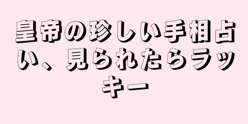 皇帝の珍しい手相占い、見られたらラッキー