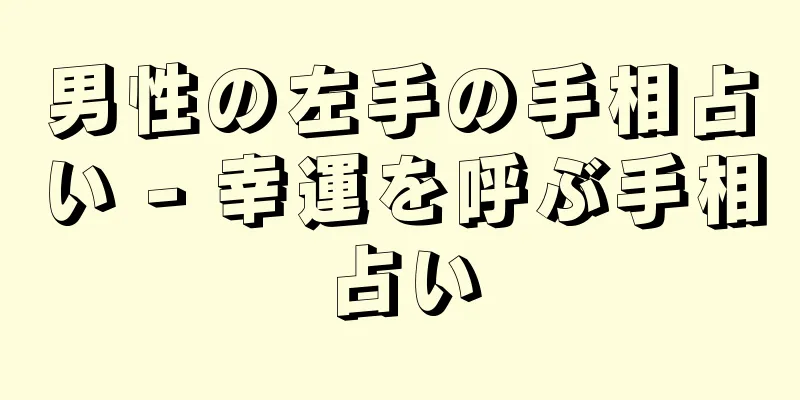 男性の左手の手相占い - 幸運を呼ぶ手相占い