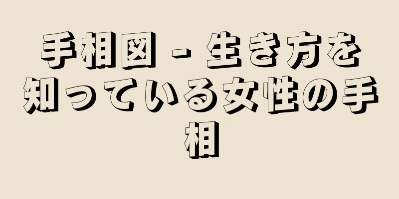 手相図 - 生き方を知っている女性の手相