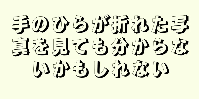 手のひらが折れた写真を見ても分からないかもしれない