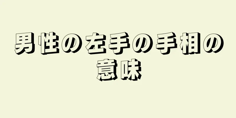 男性の左手の手相の意味