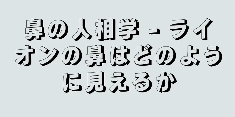 鼻の人相学 - ライオンの鼻はどのように見えるか