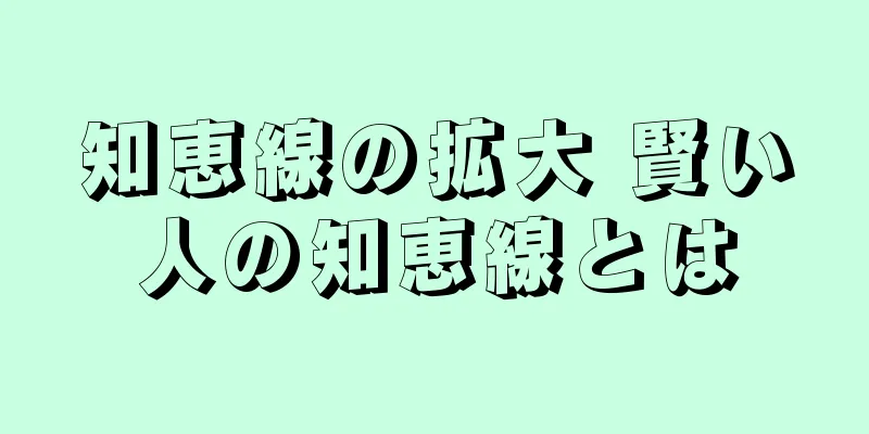 知恵線の拡大 賢い人の知恵線とは