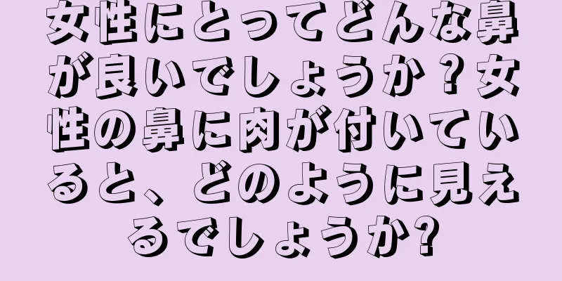 女性にとってどんな鼻が良いでしょうか？女性の鼻に肉が付いていると、どのように見えるでしょうか?