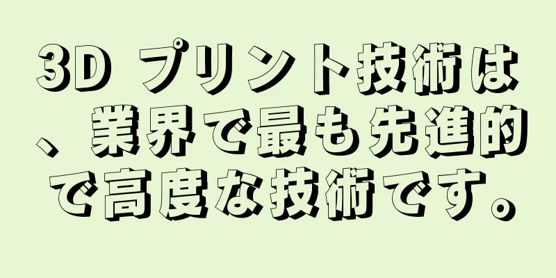 3D プリント技術は、業界で最も先進的で高度な技術です。