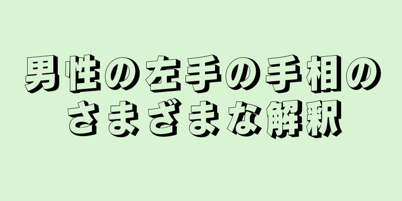 男性の左手の手相のさまざまな解釈