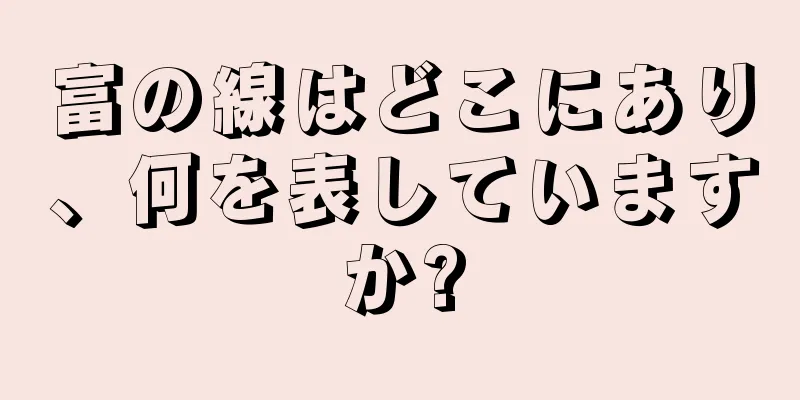 富の線はどこにあり、何を表していますか?