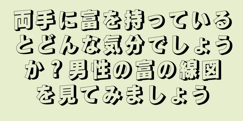 両手に富を持っているとどんな気分でしょうか？男性の富の線図を見てみましょう