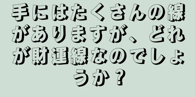 手にはたくさんの線がありますが、どれが財運線なのでしょうか？