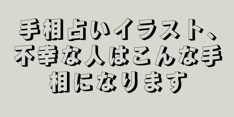 手相占いイラスト、不幸な人はこんな手相になります