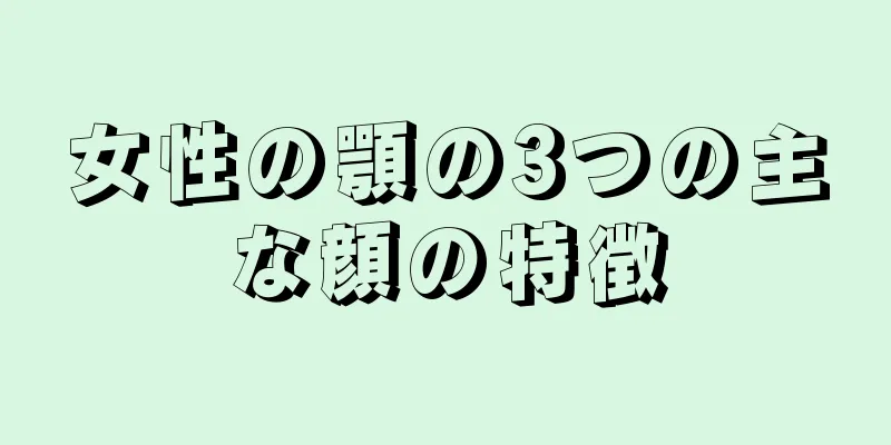 女性の顎の3つの主な顔の特徴