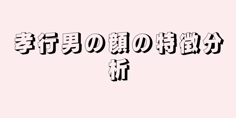 孝行男の顔の特徴分析