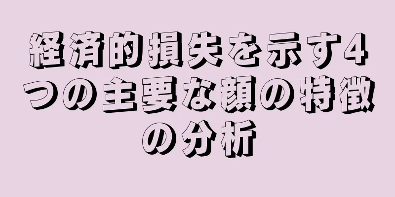 経済的損失を示す4つの主要な顔の特徴の分析