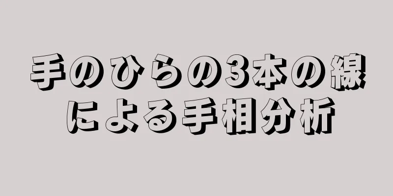 手のひらの3本の線による手相分析