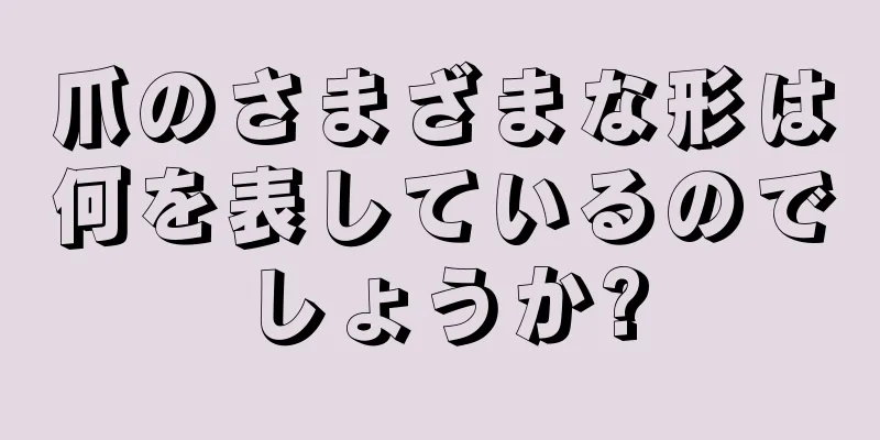 爪のさまざまな形は何を表しているのでしょうか?